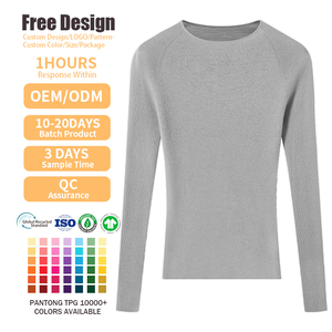 Custom OEM ODM Autumn Winter Knit Sweater Seamless Long Sleeve Casual <b>Pullover</b> Women 100% Cashmere Crew Neck Knitwear - Product Image 1