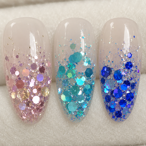 Glitter Press on Nails Full Cover False Nails ABS Plastic Pre Designed Finger Manicure Set - Product Image 3