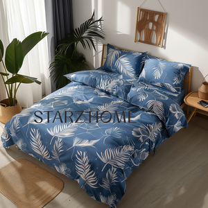 Starz nhà màu đen Comforter Bộ Minnie và Mickey Chuột lÁ mùa xuân trái tim Duvet Daisy màu Xanh Bướm - Product Image 6