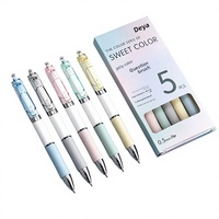 Stylo gel de test de style Instagram, esthétique soignée, ton Morandi, pointe 0,5 mm, encre noire, logo personnalisable, Macaron