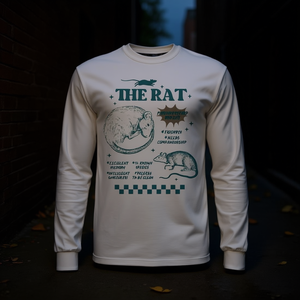 T-shirt à manches longues The Rat, design rétro de rongeur, motif animal <span class=keywords><strong>incompris</strong></span>, vêtement unisexe - Product Image 3