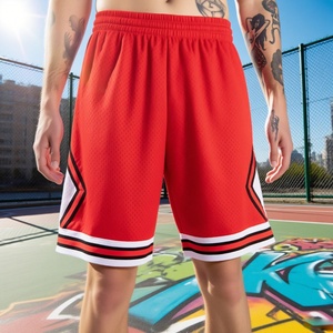 Wholesale Elastic Mid Mesh Shorts Sports Heat-<b>Transfer</b> Printing Breathable Quick Dry 100% Polyester Basketball Casual Mens - Product Image 1