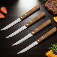 Couteau de cuisine ambidextre de 4,5 pouces en acier inoxydable 3Cr13 de haute qualité, écologique, lavable au lave-vaisselle, 4 pièces, Chef Star