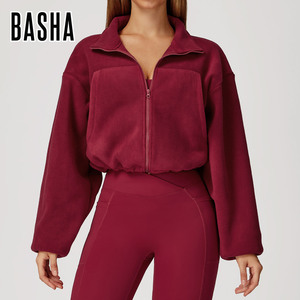 Veste de <span class=keywords><strong>sport</strong></span> pour <span class=keywords><strong>femme</strong></span> BASHAsports, col montant, coupe-vent, en velours <span class=keywords><strong>chaud</strong></span>, avec cordon de serrage, en polaire, pour la course à pied - Product Image 6