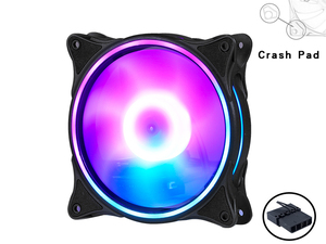 Qiuzaim 12cm làm mát bằng không khí Máy tính để bàn máy tính Chassis Fan 4pinled Mute khuếch tán gói 6 cho máy tính trường hợp - Product Image 4