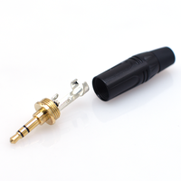 Câble audio stéréo plaqué or 3.5mm TRS Plug Copper Contact pour guitare électrique