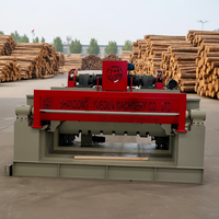 Raboteuse à bois à commande PLC, machine à peler le placage de bois de haute précision avec tour sans broche pour la production de contreplaqué