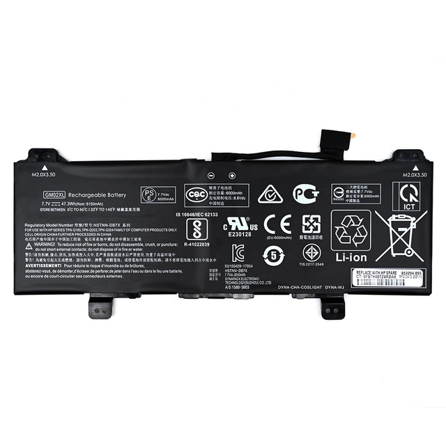 7.7V 47.3WH 6000MAH 917725-855 GM02XL Replacement Battery for HP Chromebook 11 G6 EE G6 GM02XL Laptop Batteries