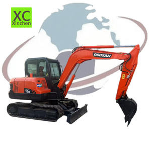 Mini pelle hydraulique Doosan de 6 tonnes excavatrice utilisée pour la construction Corée du Sud Original DX60 306E2 SY60 PC60 mini pelle d'occasion - Product Image 1