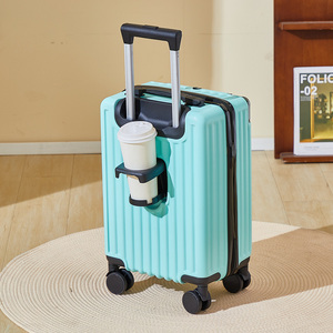 Maleta de Viaje Personalizada de 18 Pulgadas, ABS+PC, Unisex, Diseño de Dibujos Animados, Esquinas Metálicas Modernas, Ligera, Impermeable, con Ruedas Giratorias - Product Image 2