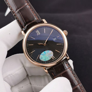 Montre-bracelet mécanique automatique pour homme, élégante et de haute qualité, en acier inoxydable, entièrement fonctionnelle, avec bordure dorée - Product Image 2