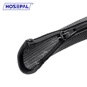 Escudo de manga de envoltura trenzada con cremallera de HosePal para la gestión de cables de <span class=keywords><strong>maquinaria</strong></span> <span class=keywords><strong>ferroviaria</strong></span> automotriz - Product Image 1