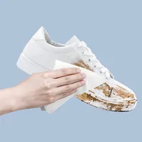 Label Pribadi OEM Kustom Sepatu Portabel Ramah Lingkungan Handuk Pembersih Tisu Basah untuk Sepatu Putih