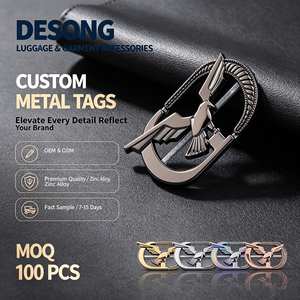 Logo en alliage de zinc personnalisé OEM & ODM pour vêtements et sacs à dos – Fabrication sur mesure, vente en gros, faible MOQ, commande en gros, échantillon disponible - Product Image 1