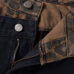 Jeans Boyfriend de Moda para Mujer al por Mayor, Estilo Urbano, con Doble Cintura, Estampado de Leopardo, Holgados, Casuales - Product Image 5