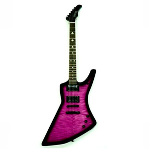 Guitarra Eléctrica Hardluck Kings Ultra Rare 18 Limited Magenta Burst Explorer Lady Luck de Eatern Music con Estuche Rígido - Product Image 3
