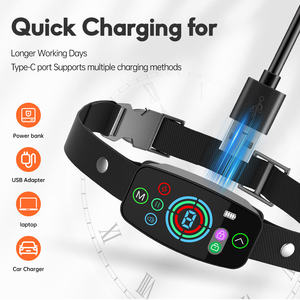 <span class=keywords><strong>Collar</strong></span> Antiladridos para Perros con Sensibilidad Ajustable, Ecológico, de Plástico, con Pantalla LCD Recargable, para Perros Pequeños, Medianos y Grandes - Product Image 3