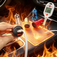 12 24v Pengisi Daya Cepat Qc3.0 Kabel Retractable Adaptor Mobil Pd Tipe Port Pengisian Cepat Pengisi Daya Mobil dalam Usb untuk Ponsel iphone