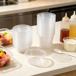 Envase Transparente Ecológico, Libre de BPA, Desechable, para Restaurantes, Hot Pot, Barbacoa, Comida para Llevar, Mini Portionador de Salsas y Condimentos de PP - Product Image 1