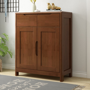 Mueble Zapatero de Madera Maciza con Gran Espacio de Almacenamiento, Estilo Nórdico Minimalista, de Dos Puertas, para el Hogar - Product Image 4