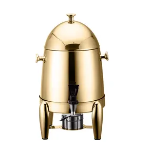 High Quality 12 liters Stainless Steel Gold Plating Coffee Urn 3 Gallon luxury Chafer Urn