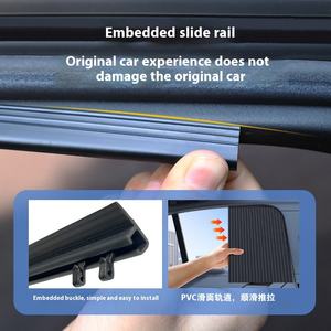 Parasol plegable <span class=keywords><strong>de</strong></span> poliéster <span class=keywords><strong>para</strong></span> ventanas laterales <span class=keywords><strong>de</strong></span> coche, pista retráctil Interior integrada, tela <span class=keywords><strong>de</strong></span> protección solar <span class=keywords><strong>de</strong></span> privacidad montada en el coche - Product Image 3