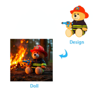 Peluches d'ours en peluche personnalisées Anime porte-clés ours en peluche pour pendentif de mascotte douce jouets d'animaux en peluche personnalisés