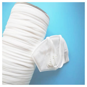 Bandes d'<span class=keywords><strong>oreille</strong></span> élastiques en nylon spandex <span class=keywords><strong>noir</strong></span> blanc personnalisé 2.5mm 3mm boucle d'<span class=keywords><strong>oreille</strong></span> pour masque facial Technique brodée pour les sacs de textiles de maison - Product Image 2