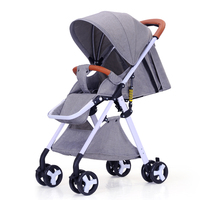 Poussette de voyage légère pliable d'une seule main pour bébé, taille cabine d'avion, poussette compacte en alliage d'aluminium OEM ODM EN1888