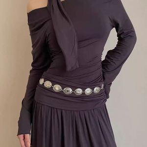 New Bohemian High-End Fashion Women's Dress Pants Vintage Ethnic Style <b>Waist</b> <b>Chain</b> All-Match Metal Belt Sexy Body Jewelry Alloy - Product Image 2
