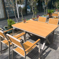 Ensemble de meubles de patio imperméables modernes pour restaurant et salon de jardin - Ensemble de table et de chaises écologiques et durables