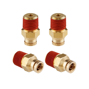 Boeray RP1000 <b>Quick</b> Push Connect Brass Straight Joint DOT Approved Male <b>Connector</b> for Truck Industrial Air Systems 300 PSI - Product Image 1