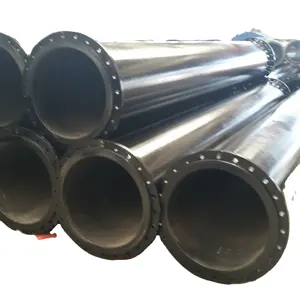 Tubo de aço carbono Q235 forrado com camada de plástico UHMWPE aplicada para transferência de minas para serviço pesado