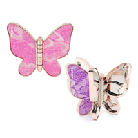 Étui d'emballage pour fard à paupières de marque privée, étui à clapet en forme de papillon, étui d'ombre à paupières en plastique 6 couleurs avec miroir