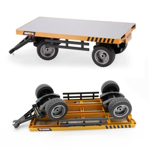 Huina 1/10 schaal 10CH 1576 Alloy heftruck met vlakke laadbak, semi-constructievrachtwagen, RC bouwvoertuigmodel - Product Image 4