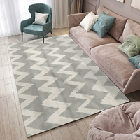 Tapis persan vintage en fausse fourrure de cachemire, à poils ras, fin, doux, de luxe léger, style marbre moderne, abstrait, grand format