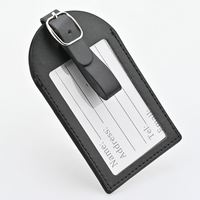 Etiquette de bagage personnalisée en cuir pvc dur PU avec impression par sublimation de logo personnalisé en vente directe d'usine
