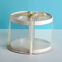 Boîte cadeau de luxe, qualité alimentaire, mariage, anniversaire, fête, boîtes rondes transparentes pour gâteaux et biscuits