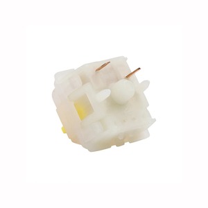 Interrupteur <span class=keywords><strong>Gateron</strong></span> jaune laiteux, pré-lubrifié, 5 broches, interrupteur linéaire silencieux pour tous les claviers de jeu mécaniques de type MX. - Product Image 4