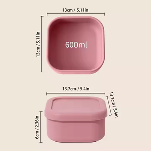 Boîte à lunch en silicone <span class=keywords><strong>pour</strong></span> congélation, boîte de conservation <span class=keywords><strong>alimentaire</strong></span> de qualité <span class=keywords><strong>alimentaire</strong></span>, étanche, organisateur de cuisine, boîte de rangement <span class=keywords><strong>pour</strong></span> aliments, boîte à bento - Product Image 4