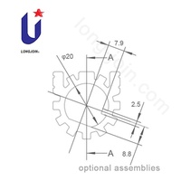 Prise d'extension JL-700W2 Book18 Zhaga Socket sans plomb à double trou Design IP66