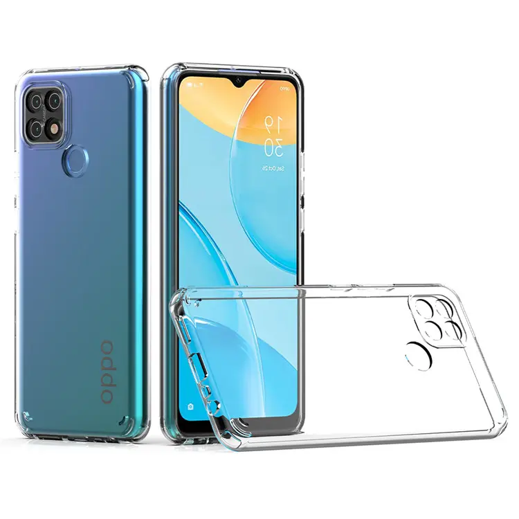 Funda transparente acrílica para Oppo A16 Reno 6 Pro A53S A55 A74 A54 A93 5G Narzo 30 Pro 20 A15 Realme C25 C21 C12