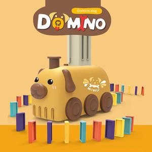 Mmdu — jeu éducatif pour enfants, blocs de dominos, 80 pièces, jouet en plastique, Train électrique, - Product Image 2