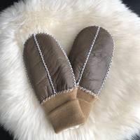 Ensemble de mitaines pour bébé en peau d'agneau et laine mérinos 2026, mitaines en cuir de mouton double face pour tout-petits, mitaines pour nouveau-nés