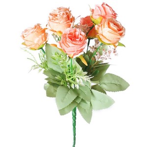 Bouquet de roses artificielles Xinchengzhi, 7 têtes, fleurs en plastique pour décoration de table de mariage, accessoires de photographie - Product Image 5