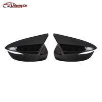 Coque de rétroviseur latéral de porte en fibre de carbone noire brillante pour Mazda CX-4 CX-3 CX-5 2016-2019
