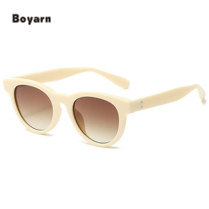 Boyarn fabbrica all'ingrosso delle donne di tendenza di fascia alta <span class=keywords><strong>occhiali</strong></span> <span class=keywords><strong>da</strong></span> <span class=keywords><strong>sole</strong></span> con lenti UV400 nuova moda rotonda parasole per adulti - Product Image 2
