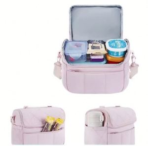 Sac isotherme léger personnalisable pour le travail, les pique-niques et les voyages, boîte à lunch matelassée mignonne, sacs à lunch isolés pour femmes - Product Image 3