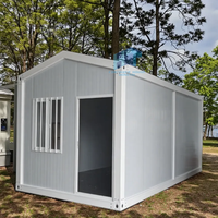 Kit de maison préfabriquée modulaire en acier de 20 pieds avec toit en pente, panneau sandwich, maison préfabriquée