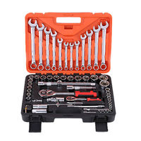 Multitool de haute qualité 61 pièces boîte à outils de réparation de mécanicien automobile ensemble en acier au carbone poli clé à douille Cutter outils combinés